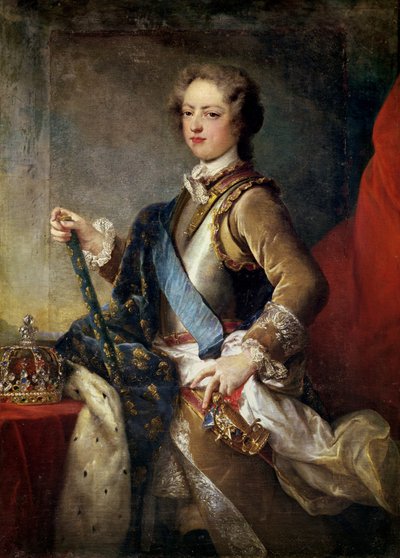 Louis XV (1710-74) Aged 15, after 1725 by Jean Baptiste van Loo